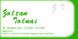 zoltan tolnai business card
