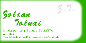 zoltan tolnai business card